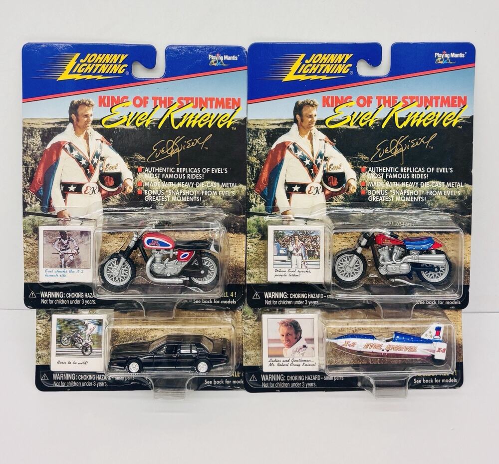 Johnny Lightning Evel Knievel King of the Stuntmen 1:64 Diecast Complete Set New